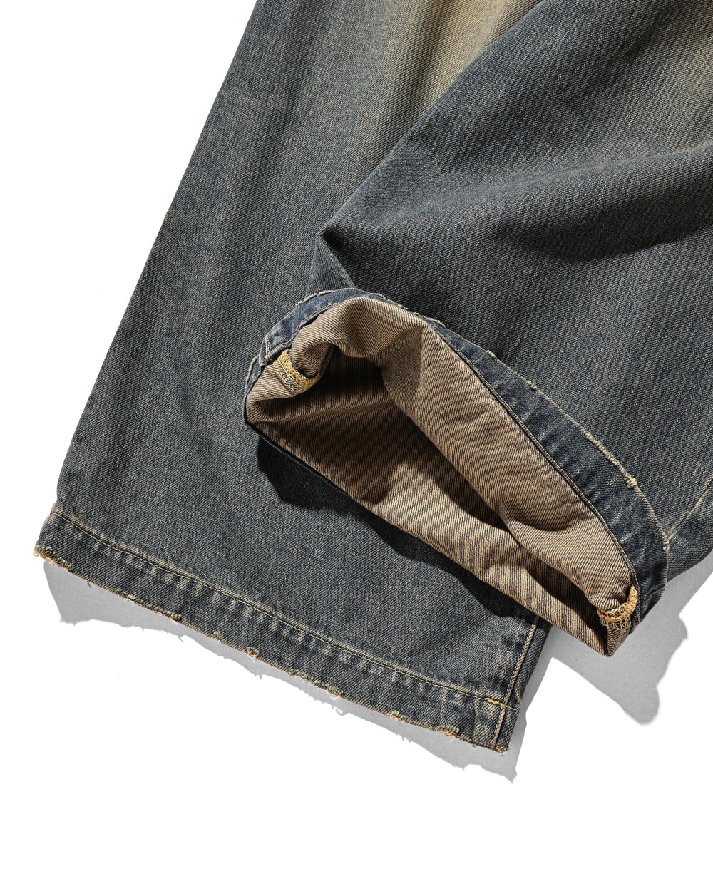CLESSTE / Vintage Dyed Selvedge Denim Wide Pants (Vintage Brown)