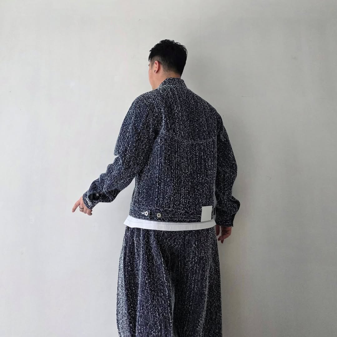 SAGE NATION / Denim Jiji Jacket - Indigo Snow Nep