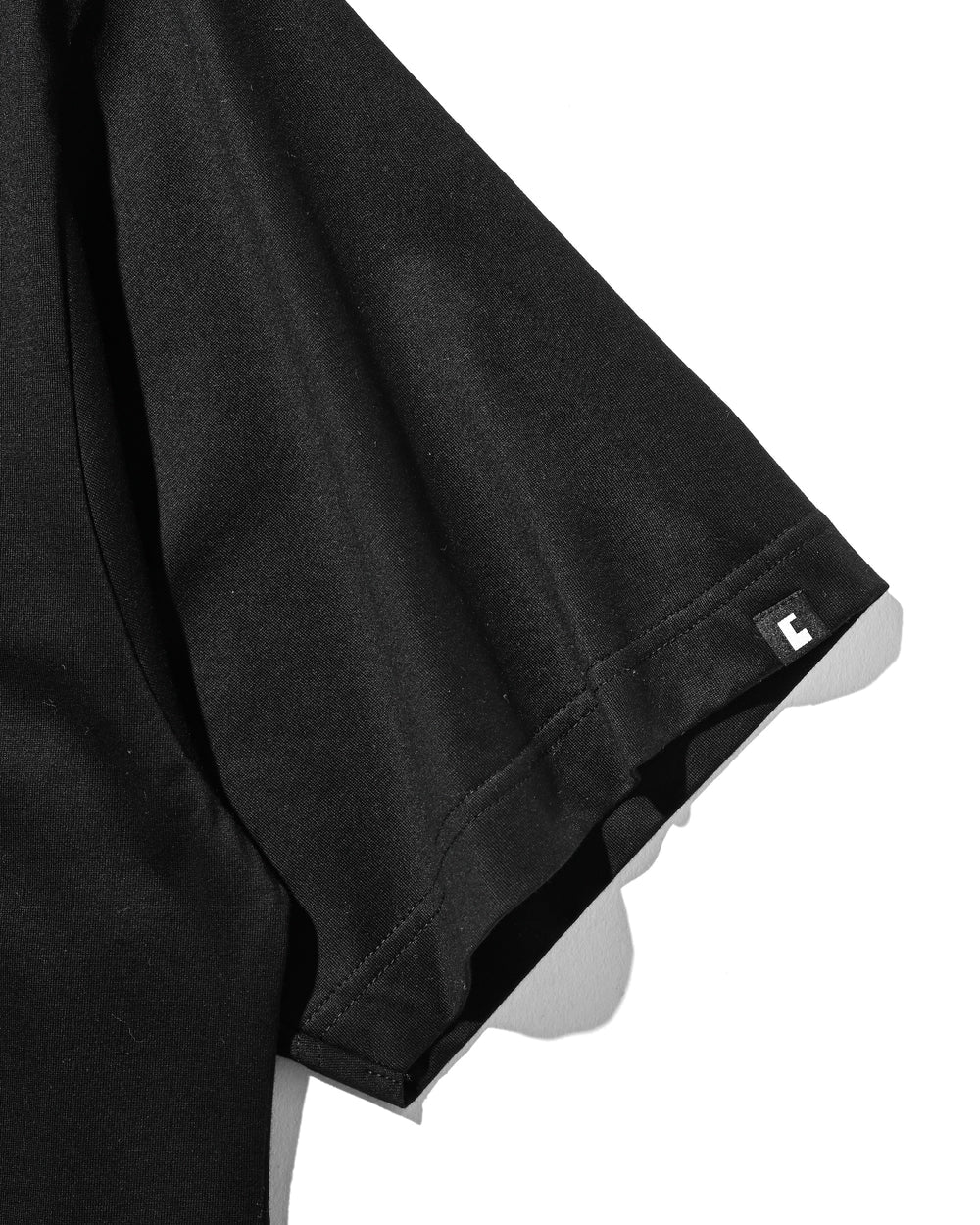 CLESSTE / College Logo Print Massive T-Shirt With Drawstrings (Black)