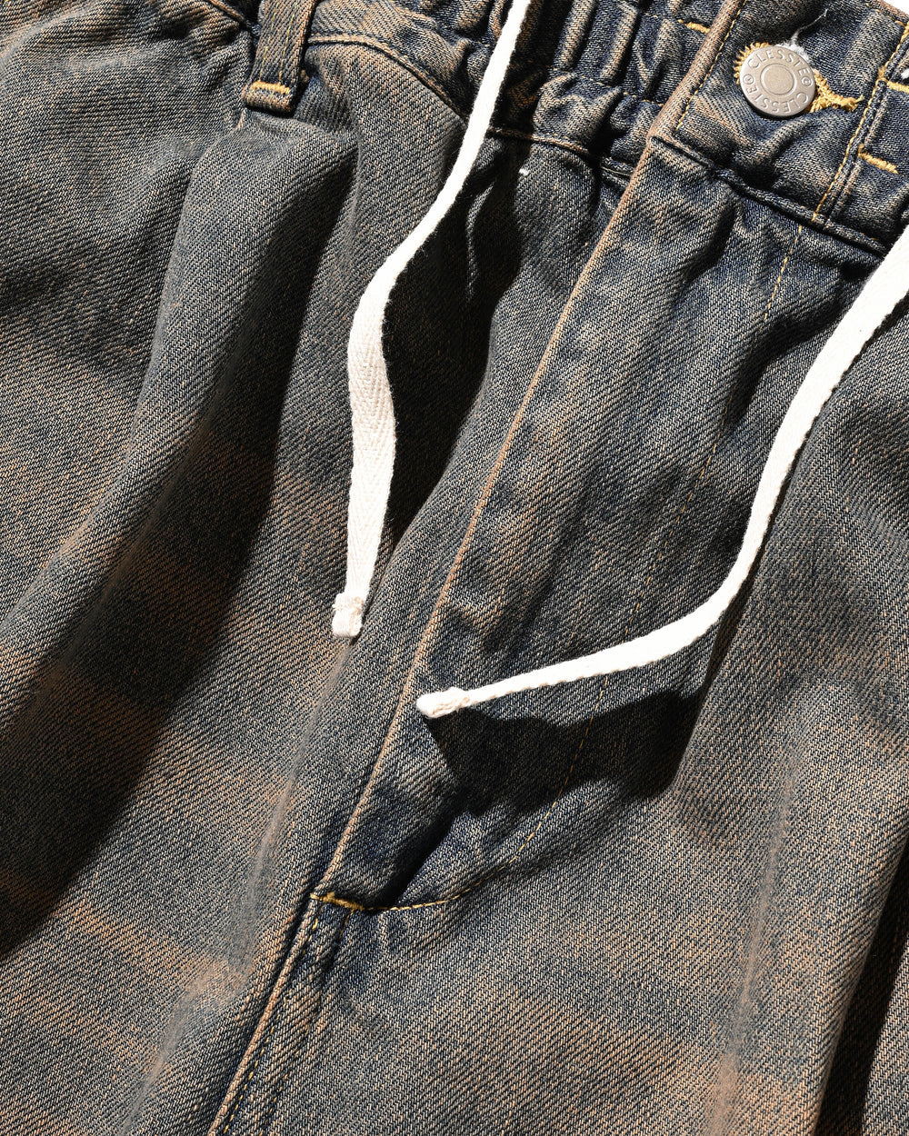 CLESSTE / Vintage Dyed Selvedge Denim Massive Twisted Pants (Vintage Brown)