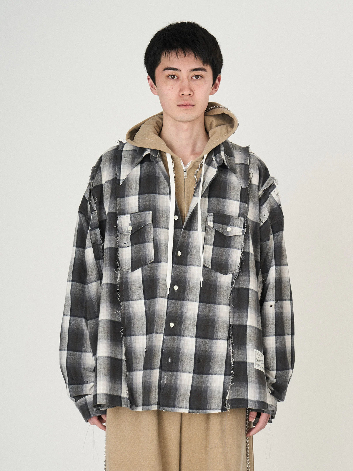 DISCOVERED / Switch Nel Shirts (Black)