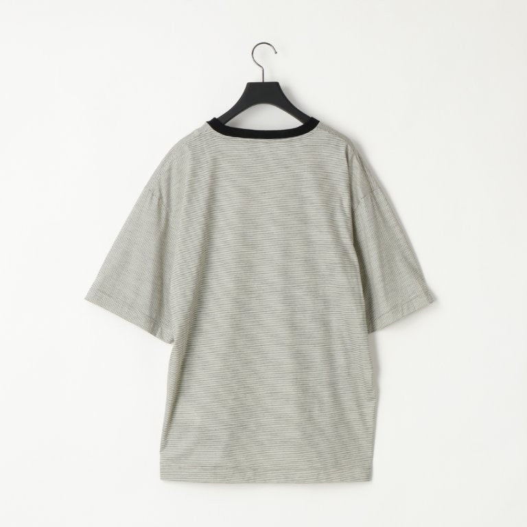 KANEMASA PHIL / 32G Wool Stripe SS Tee (Beige)
