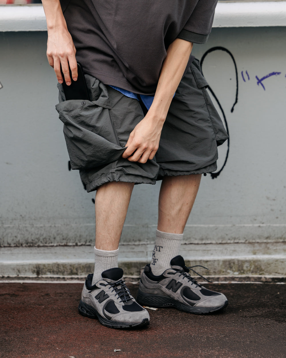 CLESSTE / Vintage Washed City Military Half Pants 002 (Faded Black)