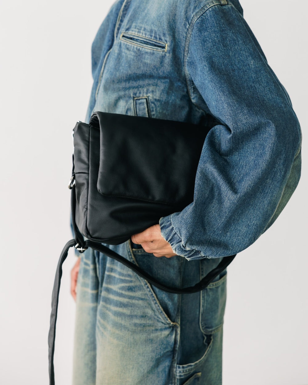 CLESSTE / Leather Padded Flap Holiday Bag