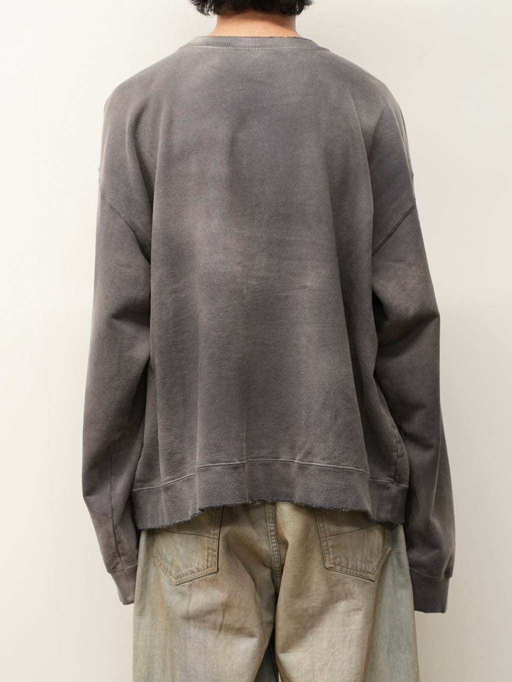 ANCELLM / Unevenness Sweat Shirt (Black)