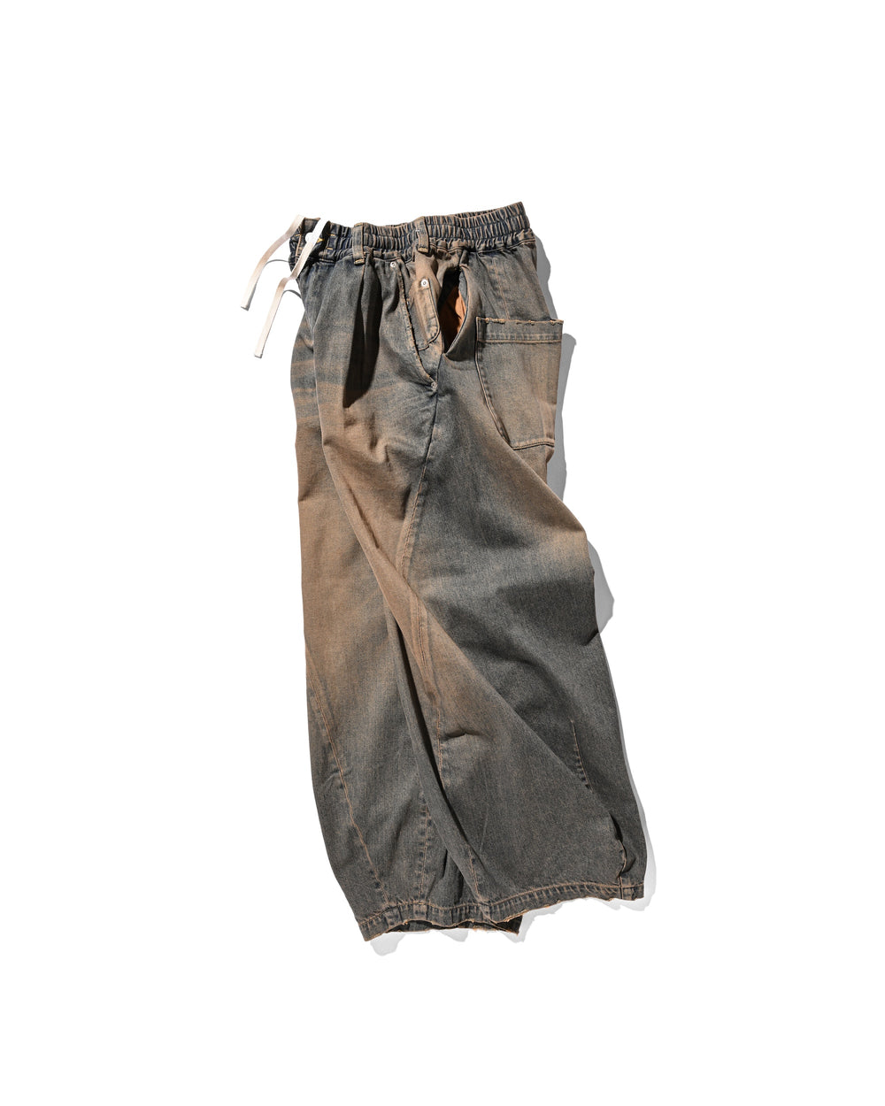 CLESSTE / Vintage Dyed Selvedge Denim Massive Twisted Pants (Vintage Brown)