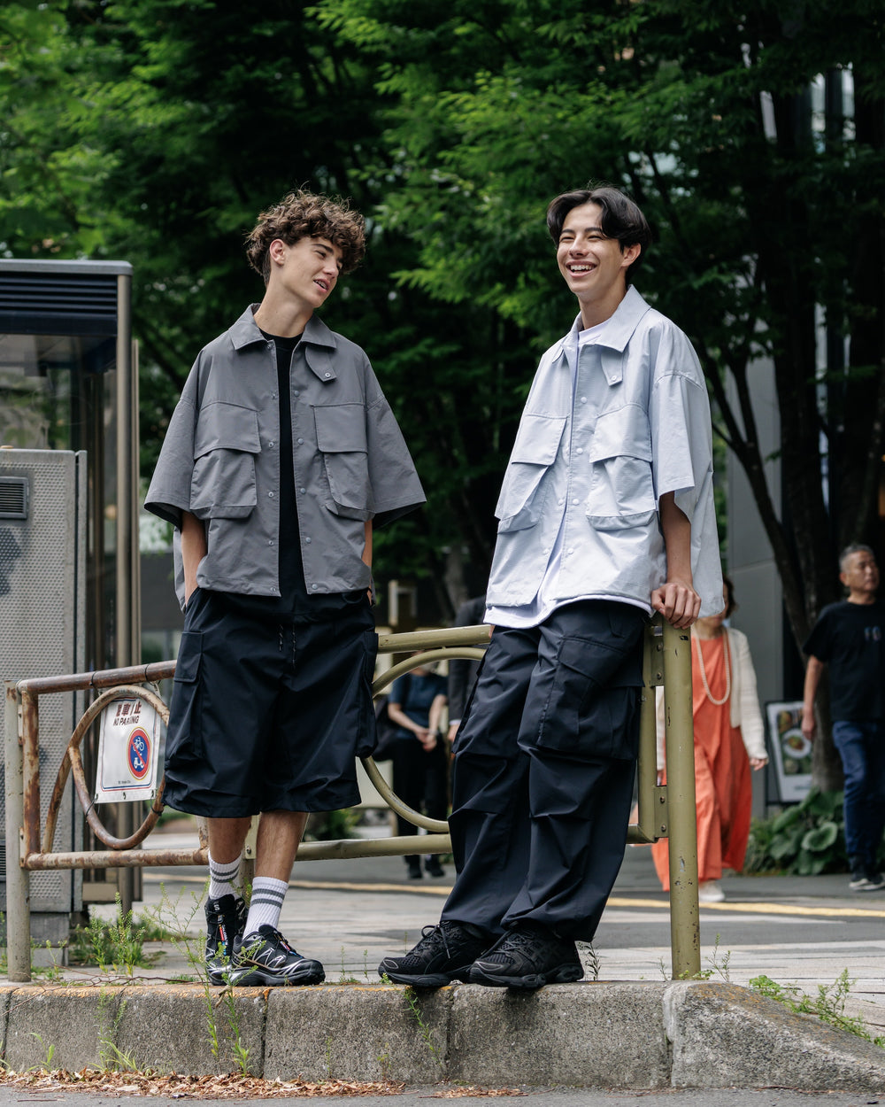 CLESSTE / Graph Check Wading S/S Shirt Jacket (White x Black)