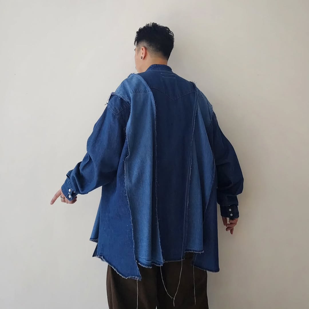 DISCOVERED / Docking Denim China Shirt (A) (Indigo)