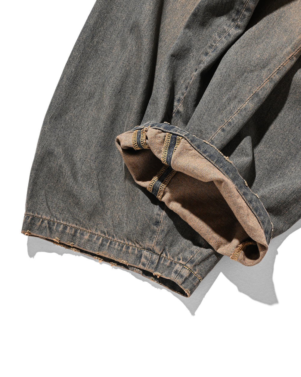 CLESSTE / Vintage Dyed Selvedge Denim Massive Twisted Pants (Vintage Brown)