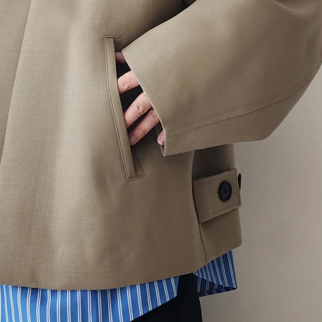 BLANC YM / Wool Oversize Short Coat