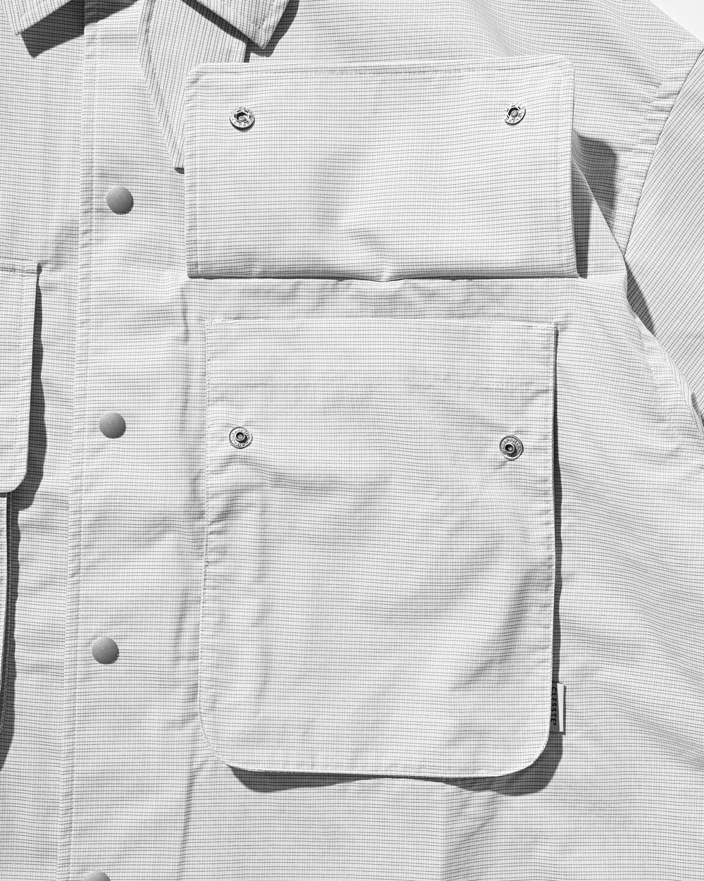 CLESSTE / Graph Check Wading S/S Shirt Jacket (White x Black)