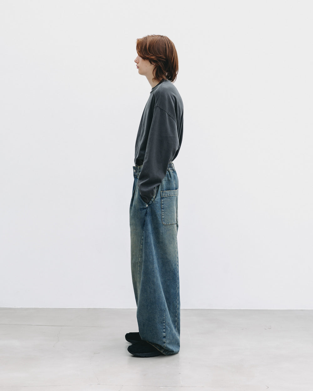 CLESSTE / Vintage Dyed Selvedge Denim Massive Twisted Pants (Vintage Indigo)