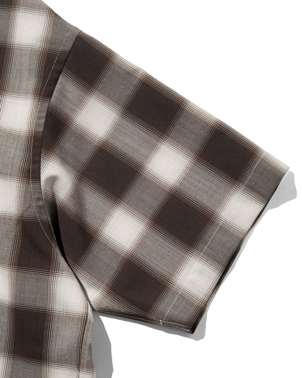 CLESSTE / Ombre Check Classic City S/S Shirt (Brown)