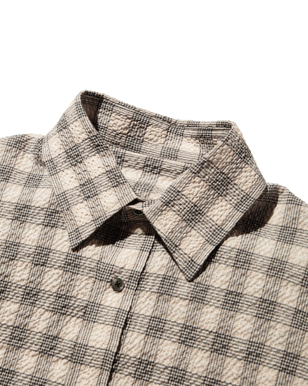 CLESSTE / Plaid Sucker Classic City S/S Shirt (Beige)