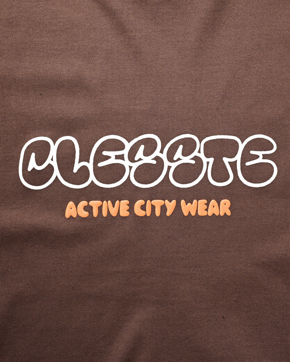 CLESSTE / Bubble Logo Print Massive T-Shirt With Drawstrings (Brown)