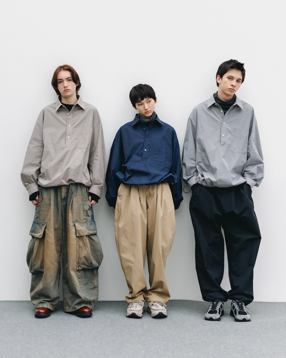 CLESSTE / Mini Plaid L/S Pullover Shirt (Gray)