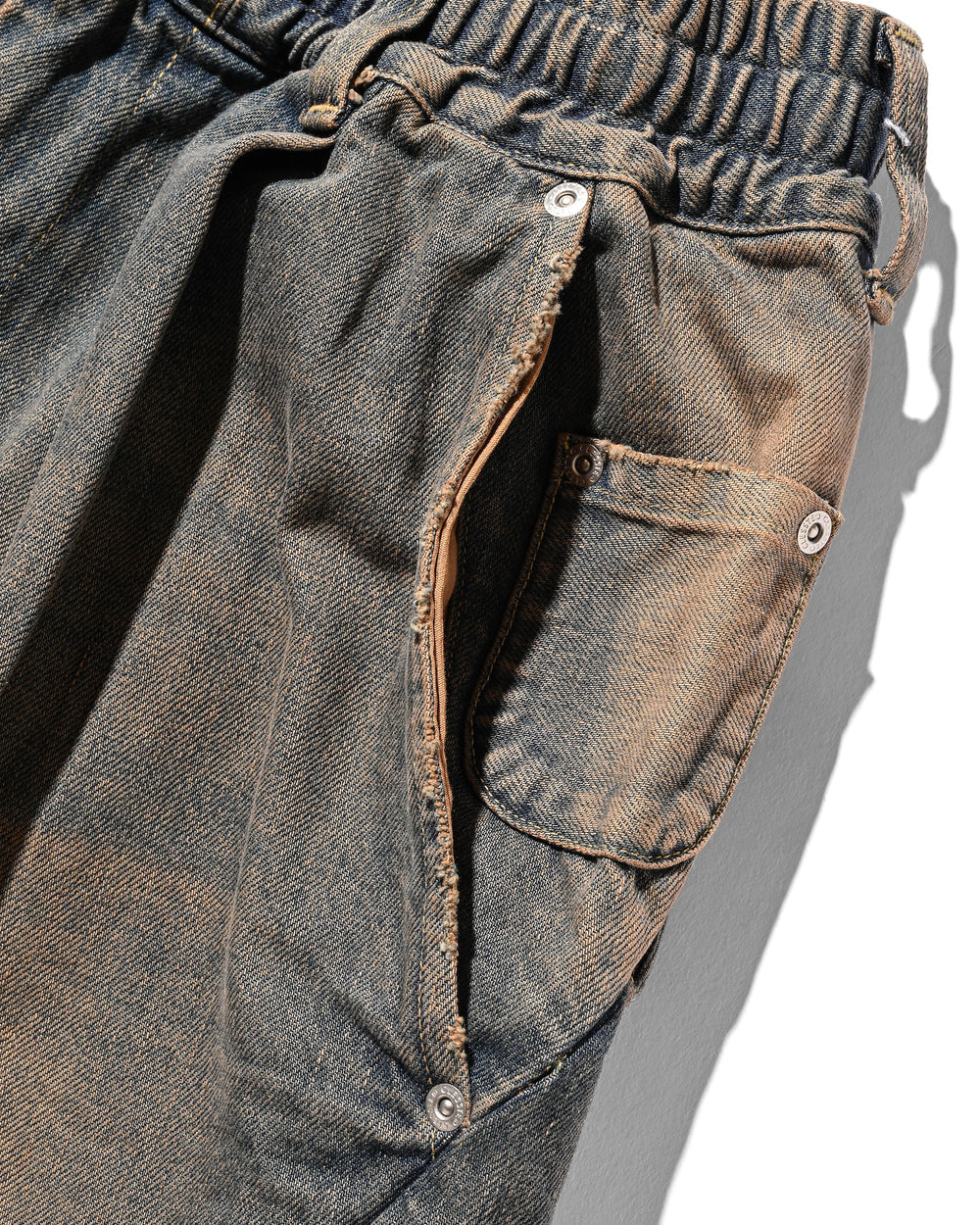 CLESSTE / Vintage Dyed Selvedge Denim Massive Twisted Pants (Vintage Brown)