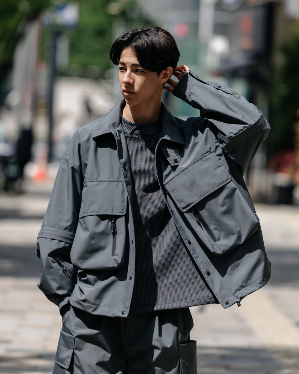 CLESSTE / +Phenix Windstopper® By Gore-Tex Labs Detachable Wading Shirt Jacket (Graphite Gray)