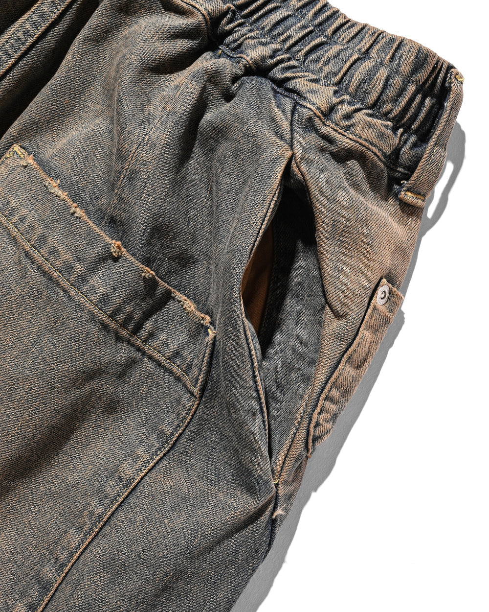 CLESSTE / Vintage Dyed Selvedge Denim Massive Twisted Pants (Vintage Brown)
