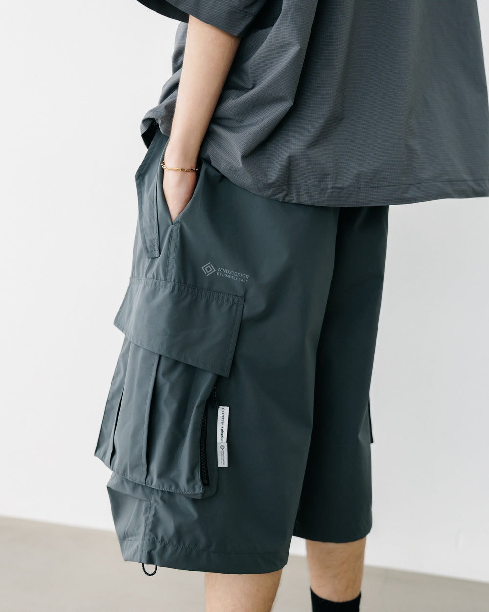 CLESSTE / +Phenix Windstopper ® By Gore-tex Labs City Military Half Pants 003 (Graphite Gray)