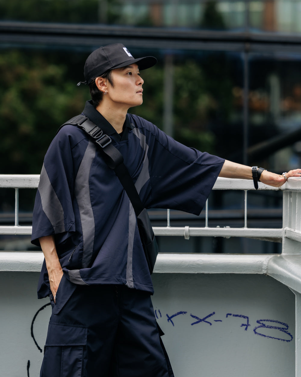 CLESSTE / DotAir® Active City Game Shirt (Navy x Gray)