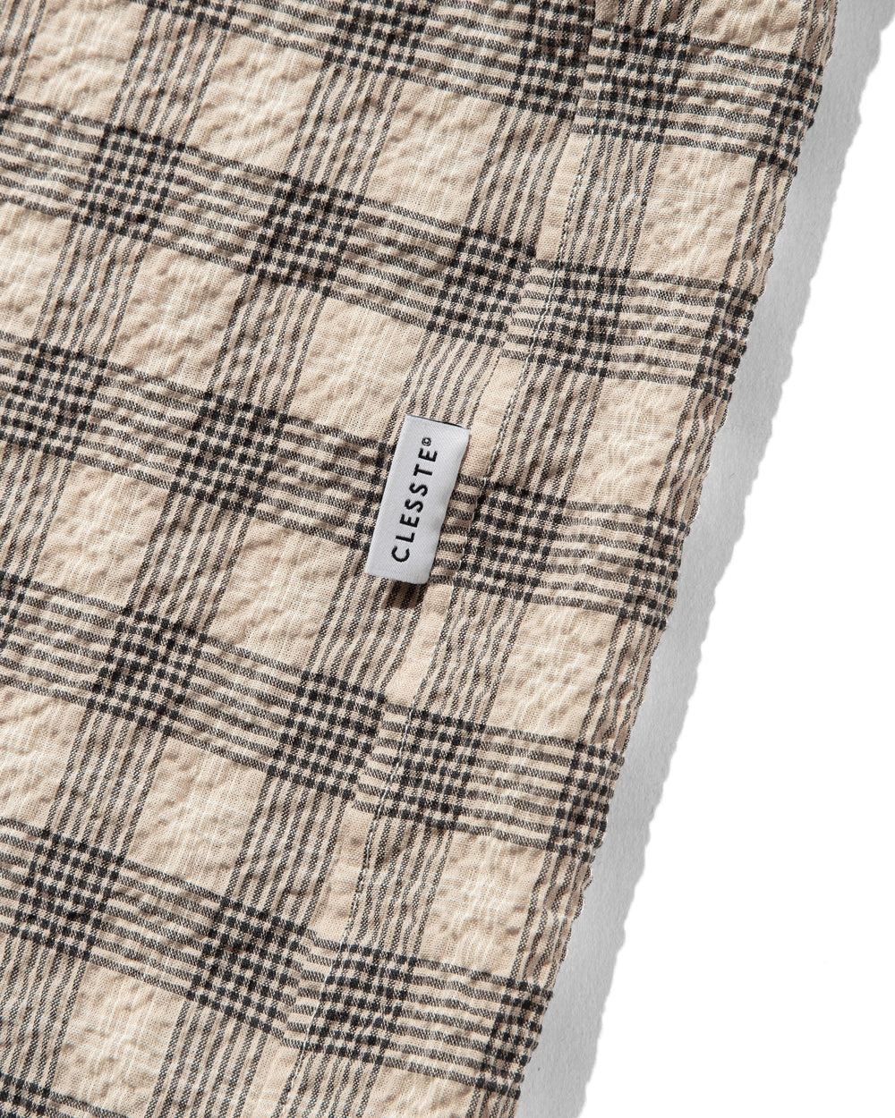 CLESSTE / Plaid Sucker Classic City S/S Shirt (Beige)