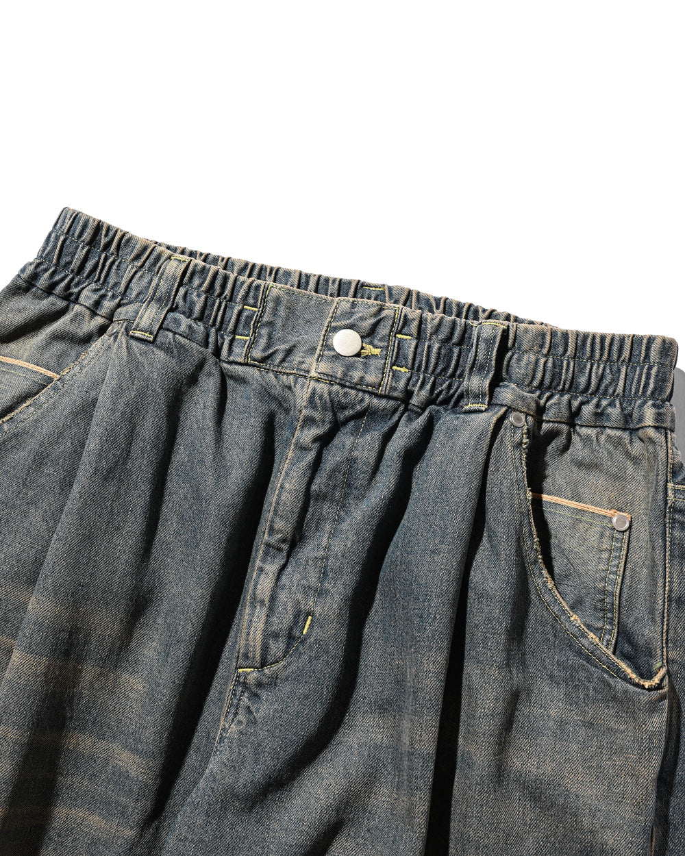 CLESSTE / Vintage Dyed Selvedge Denim Wide Pants (Vintage Brown)