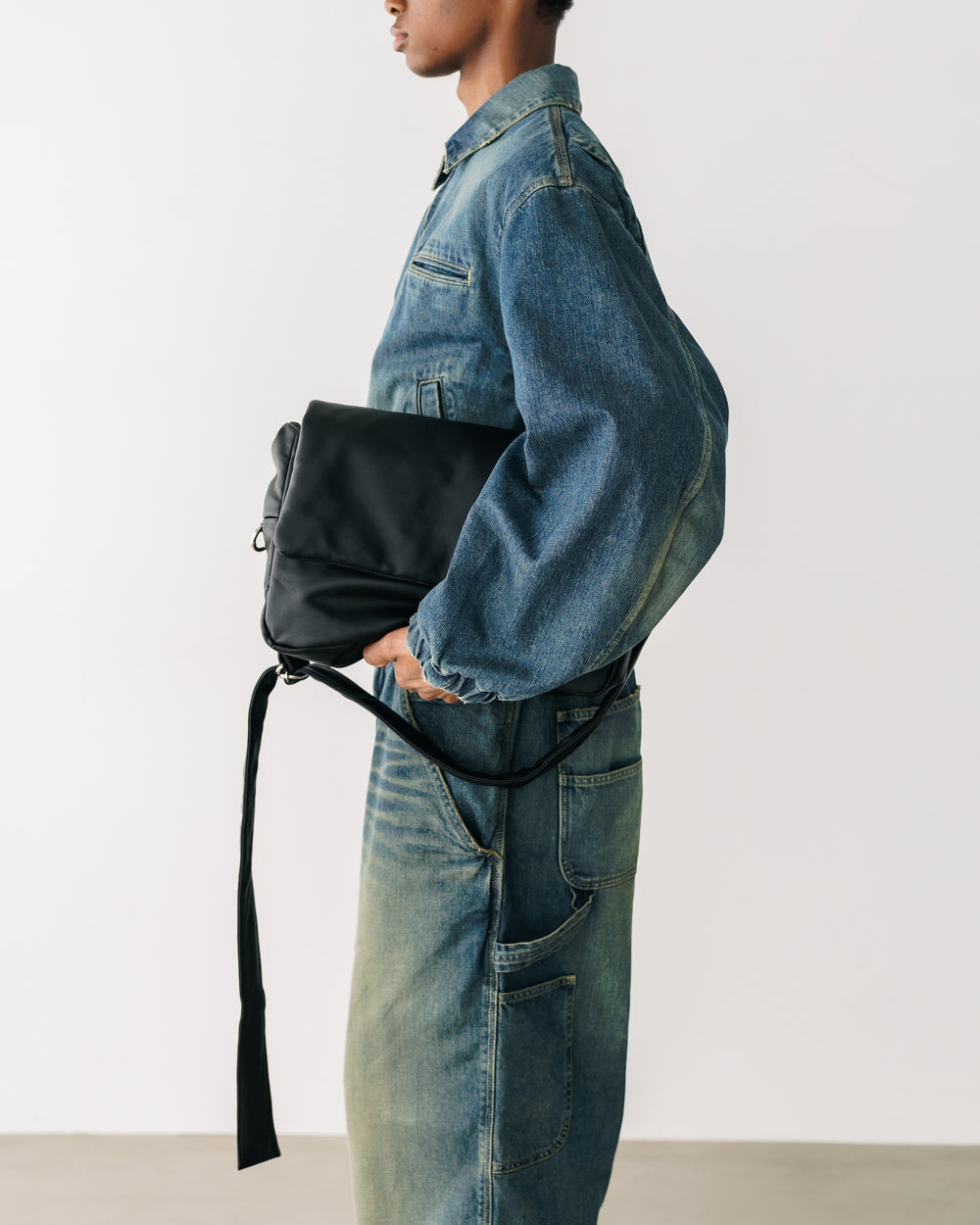 CLESSTE / Leather Padded Flap Holiday Bag