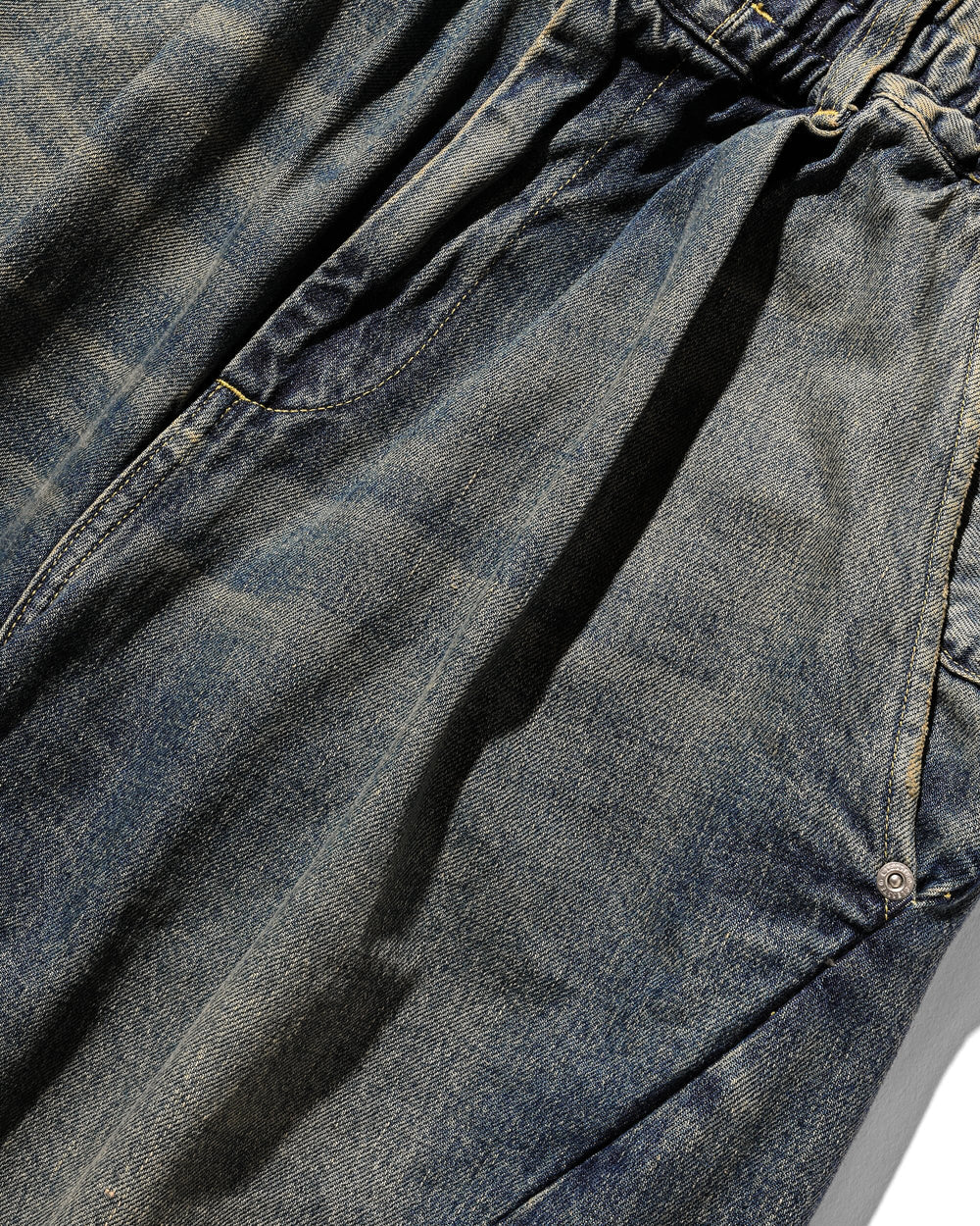 CLESSTE / Vintage Dyed Selvedge Denim Massive Twisted Pants (Vintage Indigo)