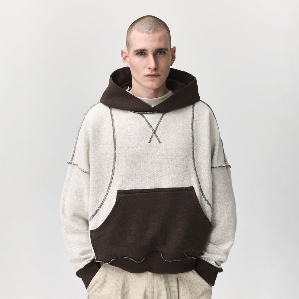 GANDER / Reversible Hatton Hoodie Dark Brown