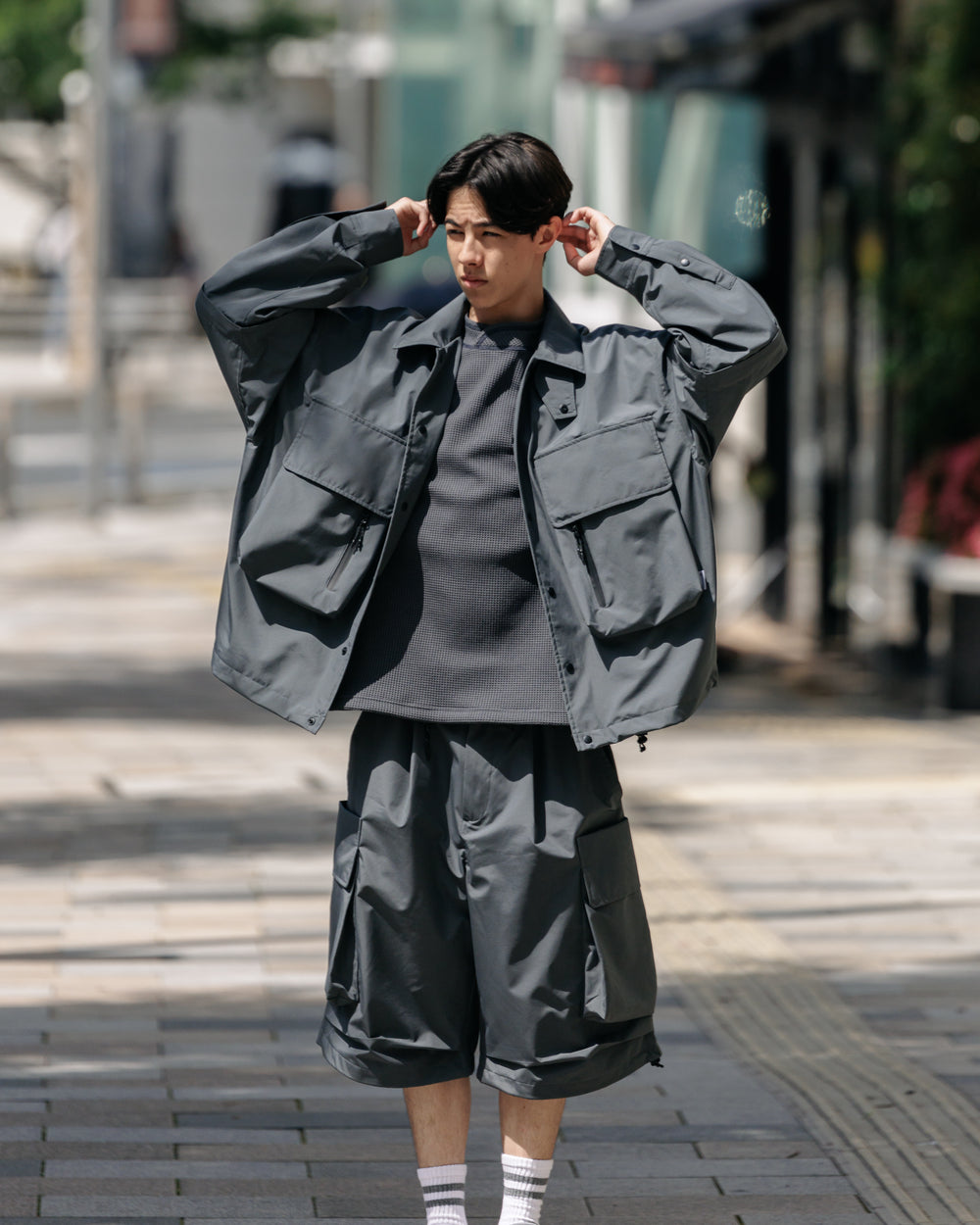 CLESSTE / +Phenix Windstopper® By Gore-Tex Labs Detachable Wading Shirt Jacket (Graphite Gray)