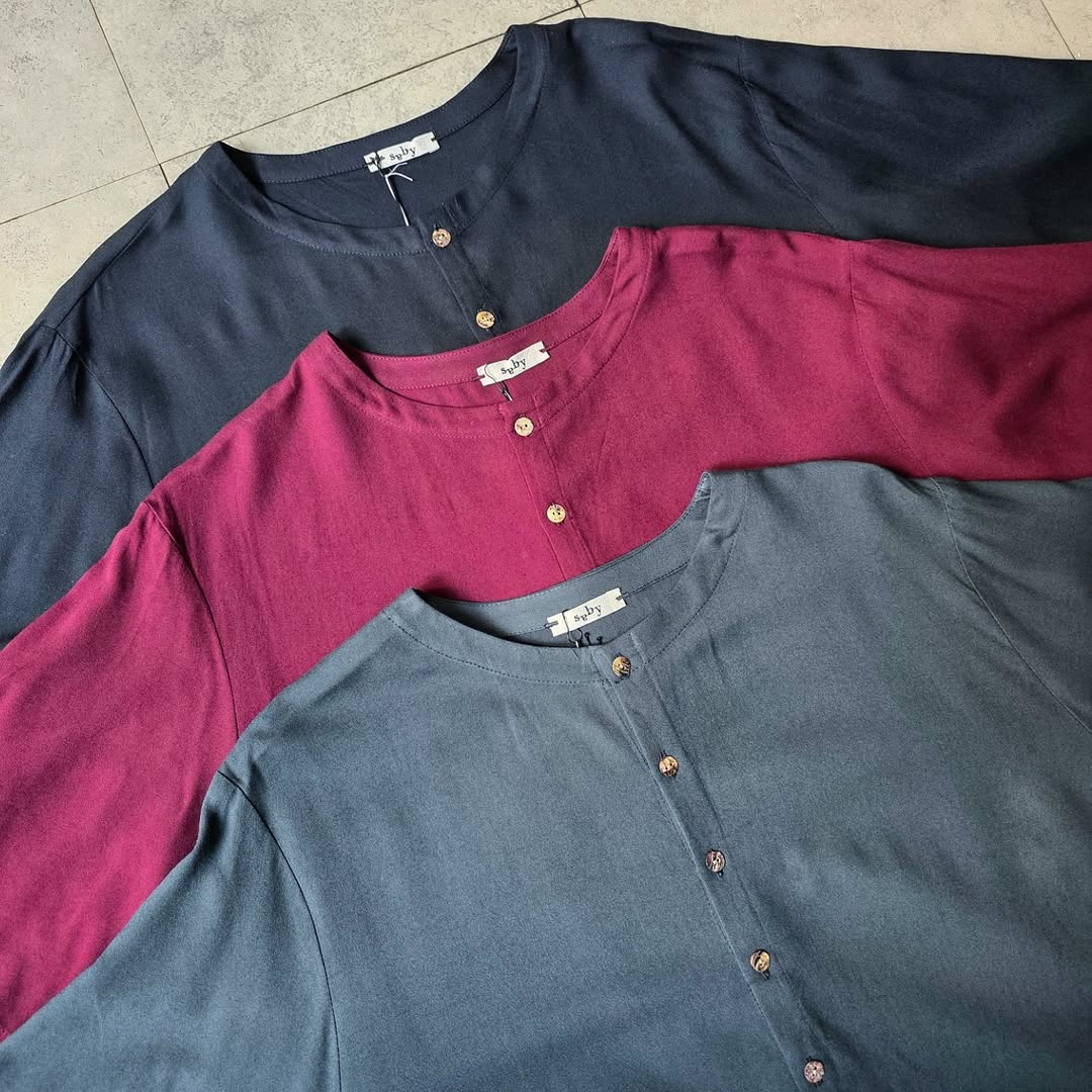 SABY / Bamboo Amuzen H-N Shirts (Gry Navy)