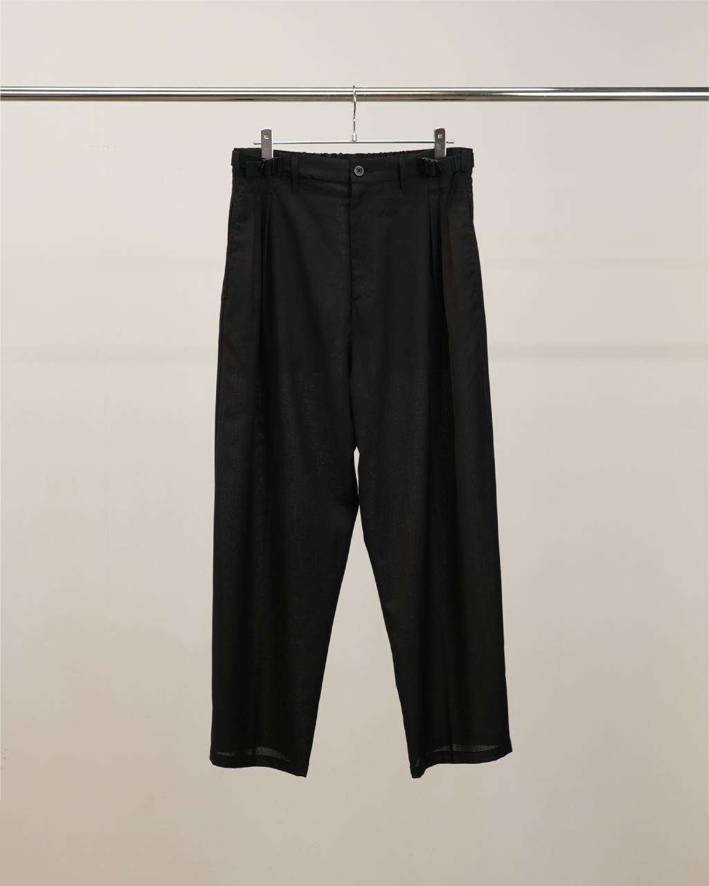 パンツ ANCELLM / BELTED WOOL SLACKS 26SS ANCELLM / Belted Wool Slacks (Black) – Tree and Branch