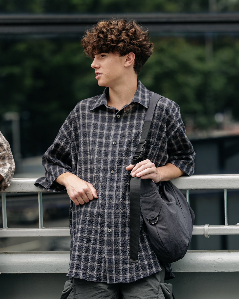 CLESSTE / Plaid Sucker Classic City S/S Shirt (Black)