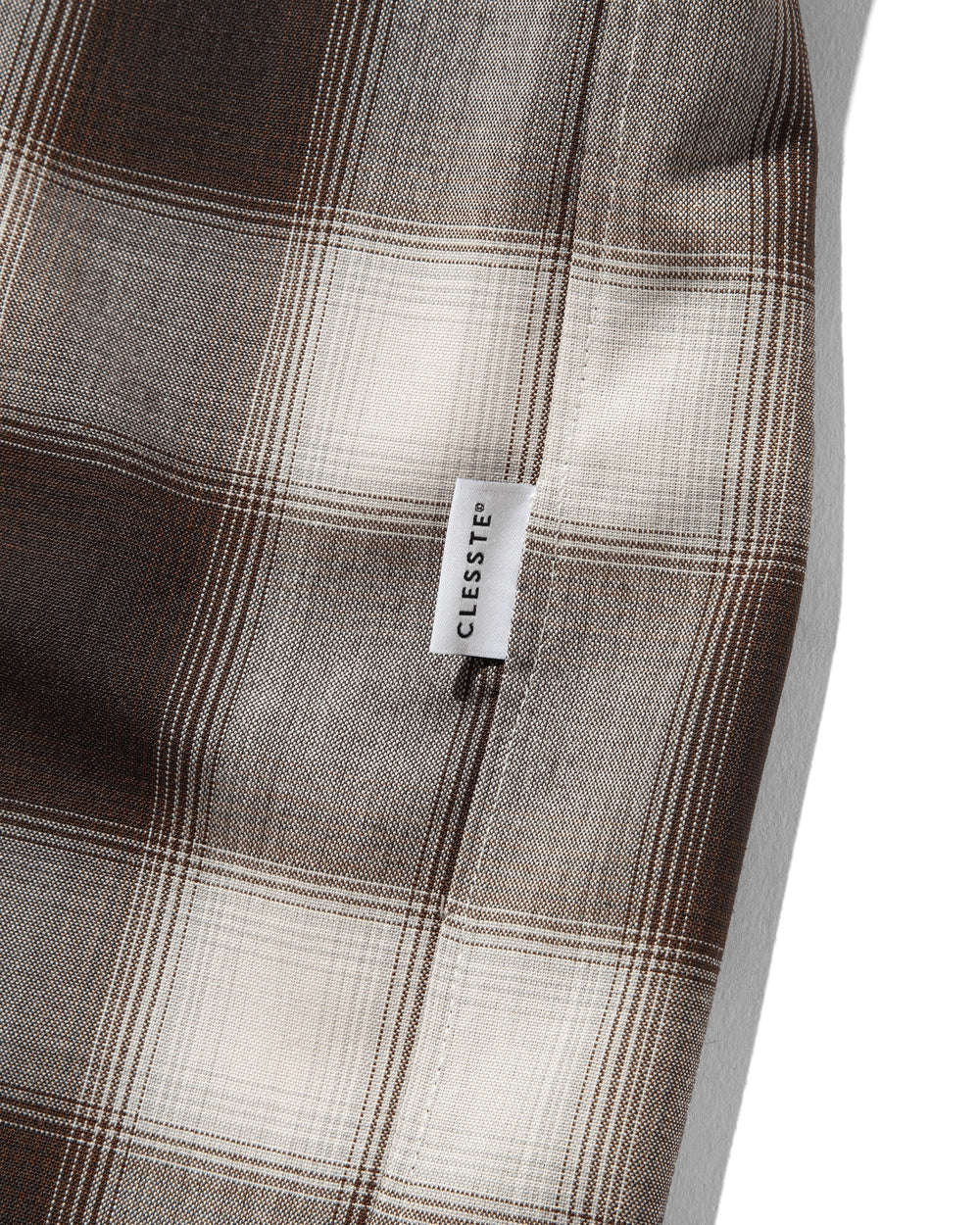 CLESSTE / Ombre Check Classic City S/S Shirt (Brown)