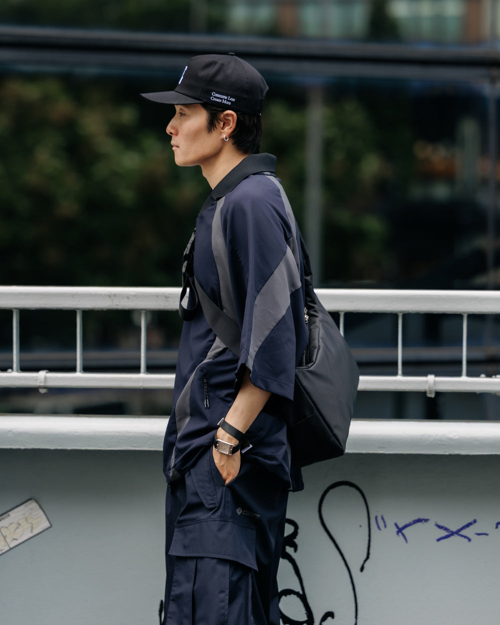 CLESSTE / DotAir® Active City Game Shirt (Navy x Gray)