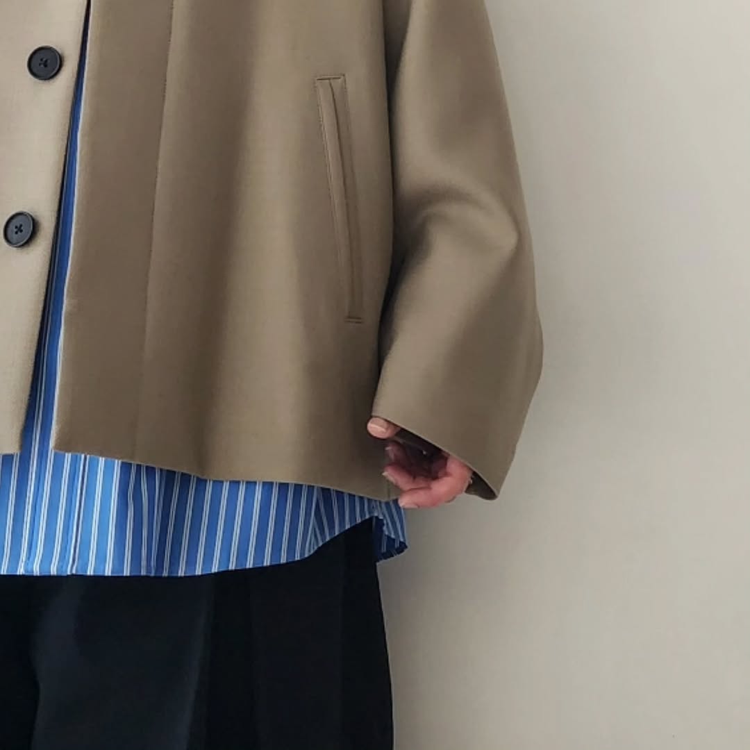 BLANC YM / Wool Oversize Short Coat