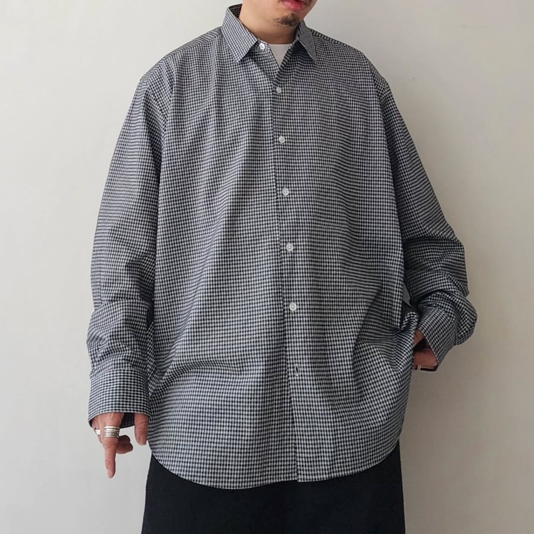 KANEMASA PHIL / 36G Atmosphere Check Shirt (Gingham White)