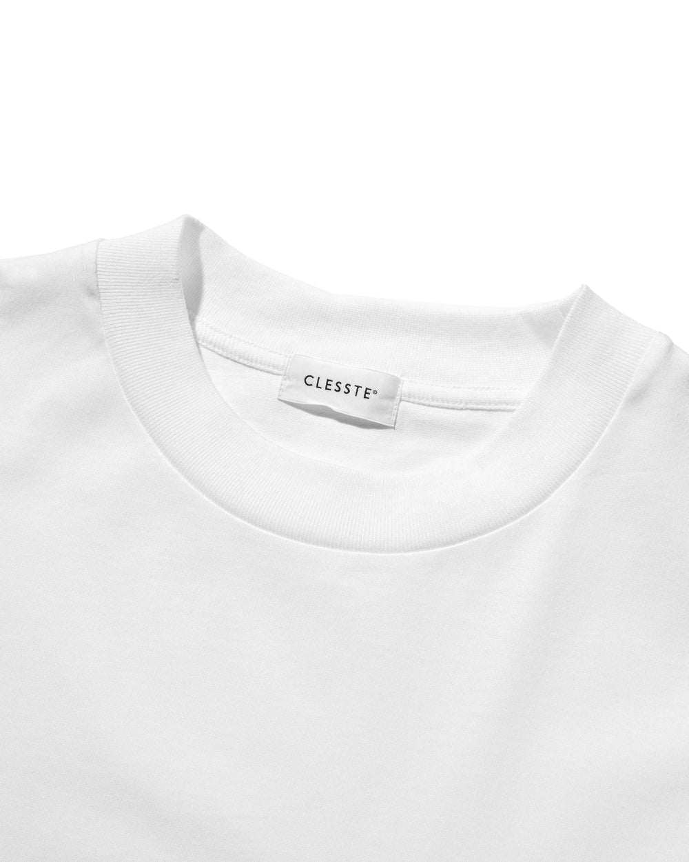 CLESSTE / College Logo Print Massive T-Shirt With Drawstrings (White)