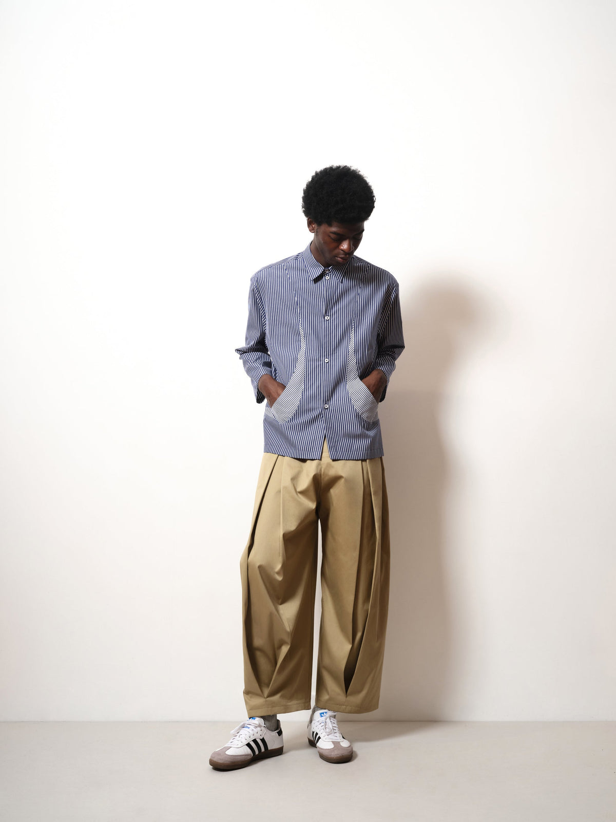 SAGE NATION / Box Pleat Trouser (Sand)