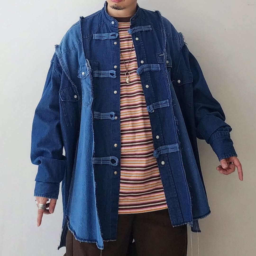 DISCOVERED / Docking Denim China Shirt (A) (Indigo)