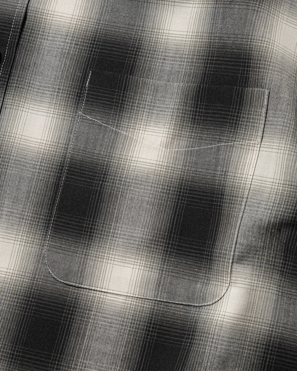 CLESSTE / Ombre Check Classic City S/S Shirt (Black)