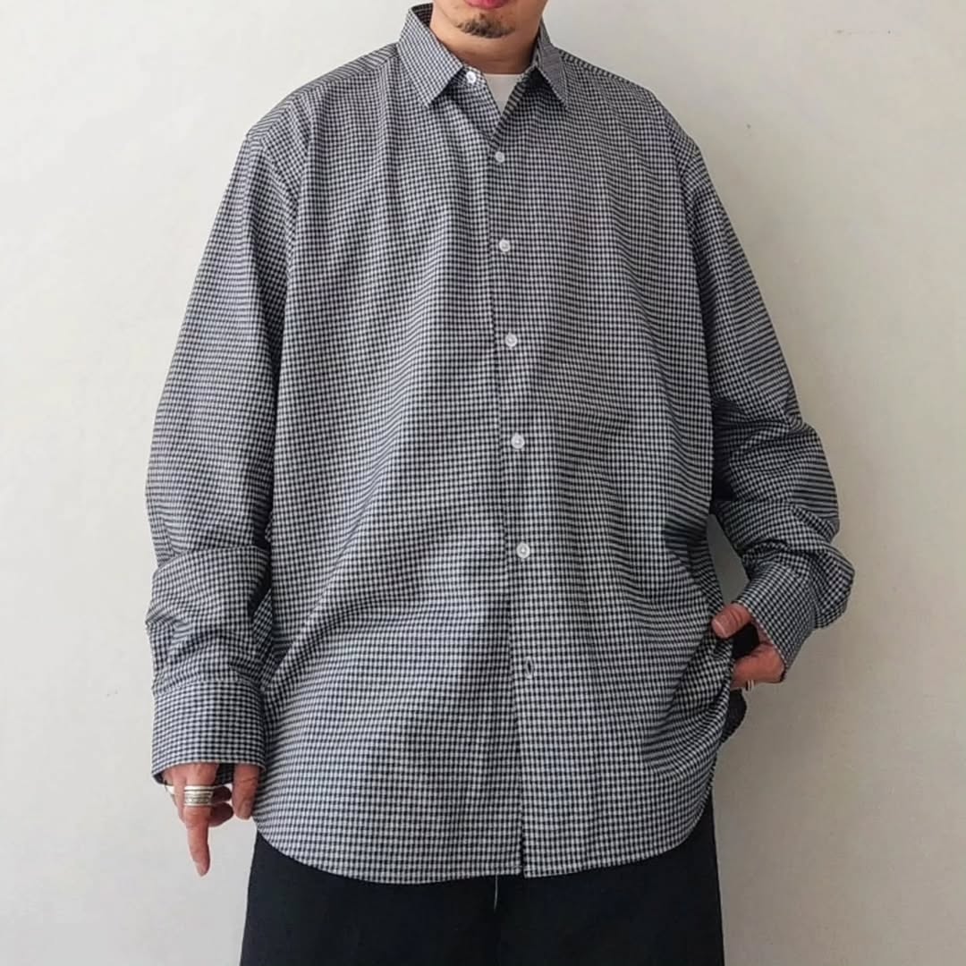 KANEMASA PHIL / 36G Atmosphere Check Shirt (Gingham White)