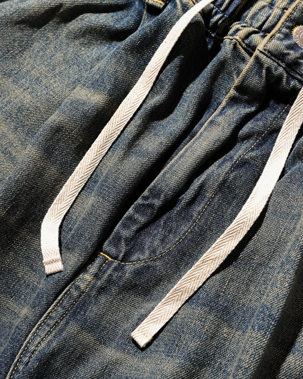 CLESSTE / Vintage Dyed Selvedge Denim Massive Twisted Pants (Vintage Indigo)