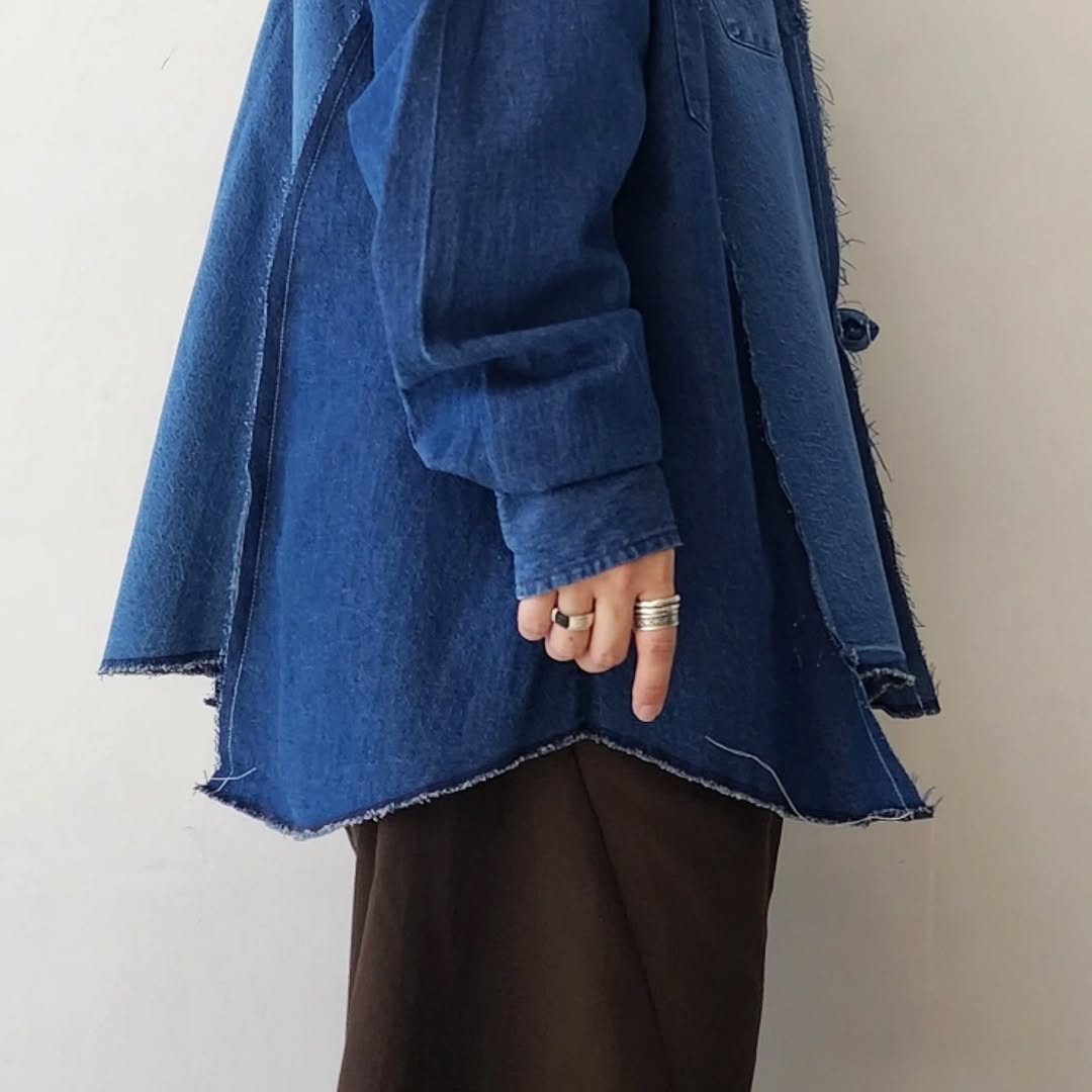 DISCOVERED / Docking Denim China Shirt (A) (Indigo)