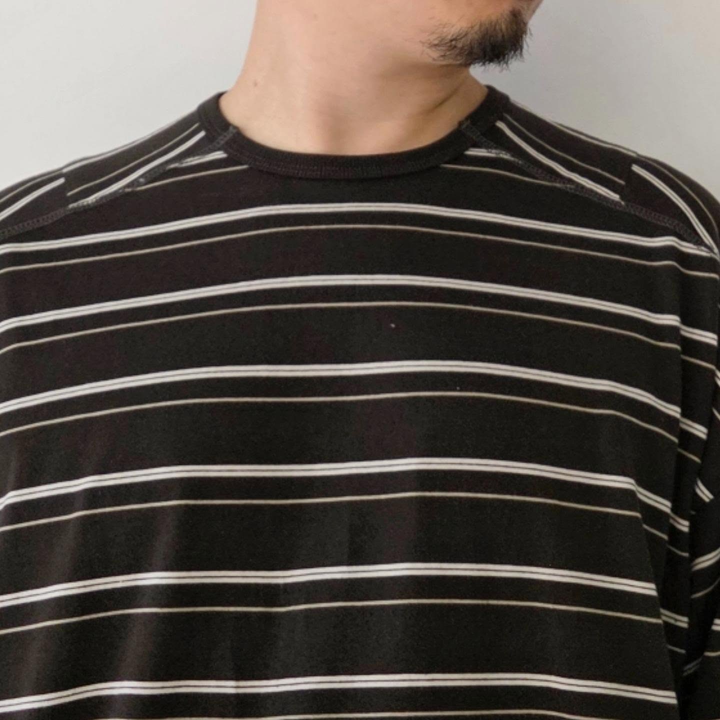 ANCELLM / Border LS T-Shirt (Black)
