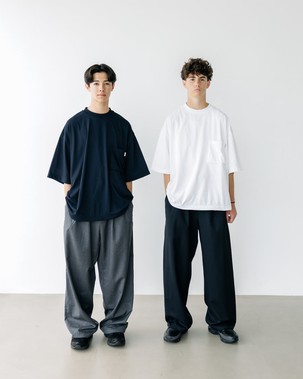 CLESSTE / 3D Pocket Massive T-Shirt With Drawstrings (Navy)