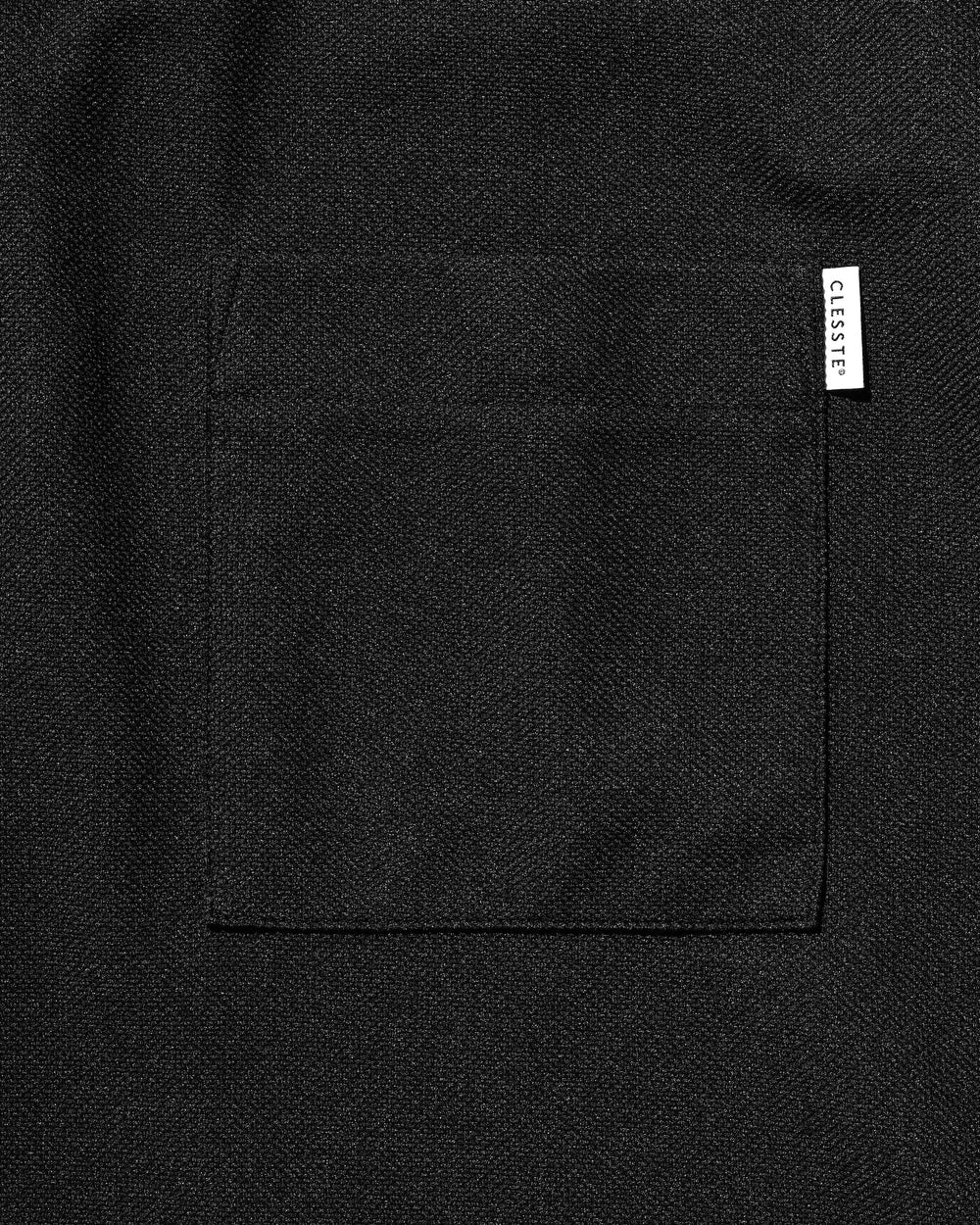 CLESSTE / Active City S/S Double Collar Polo Shirt (Black x Gray)