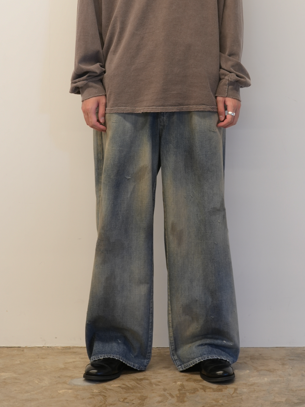 ANCELLM / Denim Wide Slacks