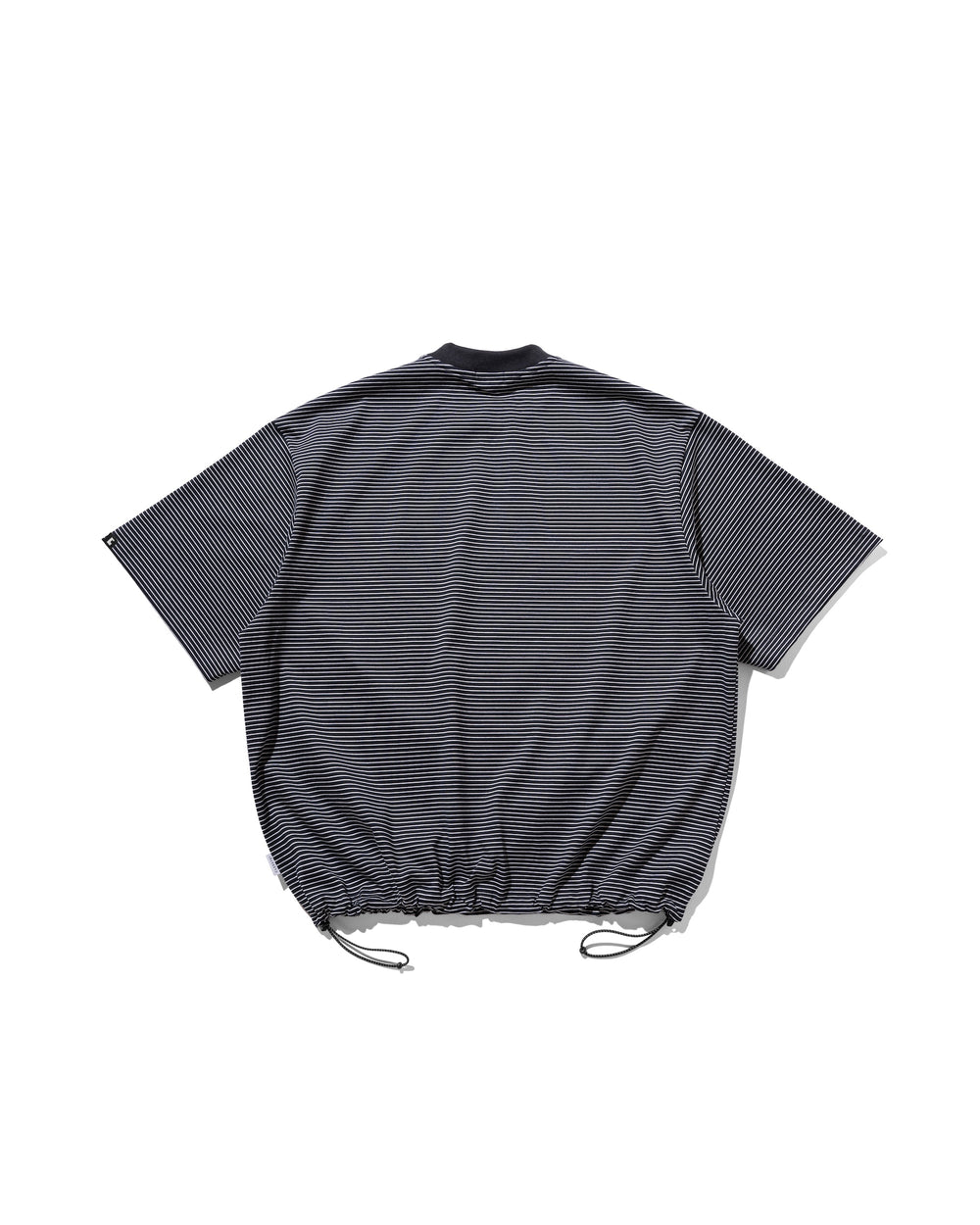CLESSTE / 'C' Striped Massive T-Shirt With Drawstrings (Navy x White)